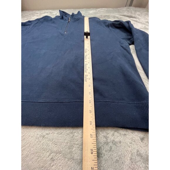 Paradise Collection Mens XL Navy Blue 1/4 Zip Pullover Sweatshirt Windbreaker - Picture 6 of 9